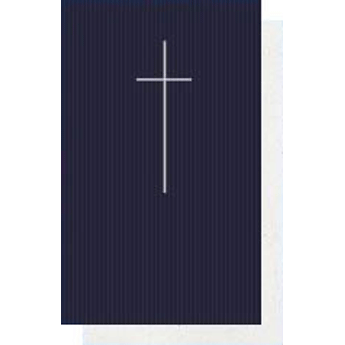 TA CC 3015 Silberkreuz, blau - Karte: 178 mm x 220 mm (offen), Premium-Qualität, Heißfolienprägung - Hülle: 120 mm x 189 mm, mit Seidenfutter