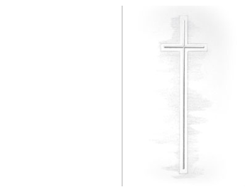 SE TZ Silberkreuz mit Schatten - Karte: 110 mm x 140 mm, hochweiß, Heißfolienprägung